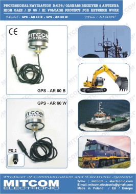 GPS-AR60-USB {Profesjonalny precyzyjny odbiornik z anteną D-GPS-GLONASS z komunikacją USB - Transport - Służby}