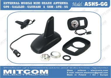 ASHS-GG-SHARK-GPS/WiFi/868 {Specjalistyczna antena SHARK Dual-System GPS-GALILEO-GLONASS / WiFi / 868 MHz}