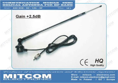 ASS-DVB-SH-CB27-1000 {Specjalistyczna semi-helikalna antena montażowa regulowana  0-180 st./ CB27 MHz / +5dB / 100W}