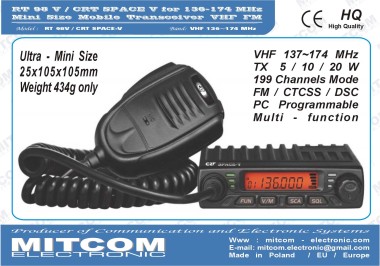 Transceiver RT 98 VHF 149 {Radiostacja przewoźno-bazowa MICRO-SIZE na zakres PSP / OSP }