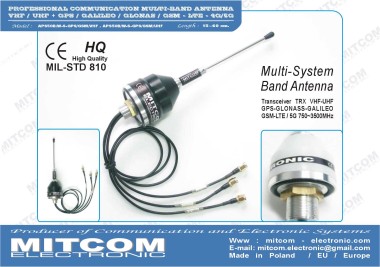 APS50-S-GPS/VHF118-144 {Specjalistyczna lotnicza antena montażowa GPS/GLONASS/GALILEO + VHF 118-144 MHz}