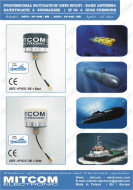 AGPS-HP60MB {Precyzyjna antena morska głębinowa do batyskafów - GPS GNSS Multi-Band +55dBi IP69-15Bar }